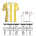 thumbnail image 2 of Bright Soleil Yellow And White Vertical Cabana Stripes Women's T-Shirt Short Sleeve T Shirts Tops Tee Ladies Loose T, 2 of 6