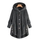 thumbnail image 1 of Chaquetas y abrigos casuales con capucha de manga larga para mujer, blusas con botones de talla grande, cárdigan holgado con capucha, abrigo de lana, chaqueta de invierno para mujer, 1 of 6