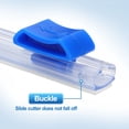 thumbnail image 4 of 4pcs Plastic Wrap Cutter, 12in Plastic Wrap Slide Cutter Self Adhesive Installation Replacement for Aluminum Foil Wax Paper Parchment Paper Wrap Dispenser, Blue, 4 of 6