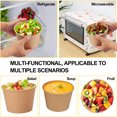 thumbnail image 5 of Kraft Paper Bowls With Lids 35 Oz Disposable Soup/Salad Serving Bowls Anti-Spill and Anti-Oil Soup Bowls, Disposable Food Containers, 5 of 10