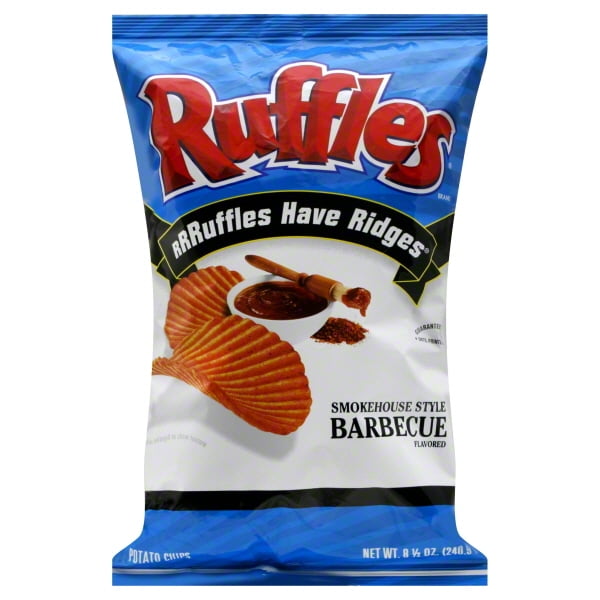 Ruffles Smokehouse Style Barbecue Flavored Potato Chips 8 5 Oz