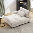 thumbnail image 3 of UNITED WE WIN Sleeper Sofa Couch Bed, Oversized Chaise Lounge Chair, Cozy Cloud Couch with Storage, Modern Convertible Sectional Sofa for Living Room, Apartment, Dorm(Beige), 3 of 17