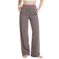 thumbnail image 1 of Talovee Pantalones de Yoga Mujer Pierna Ancha Cintura Alta con Bolsillos, Talla L, 1 of 5