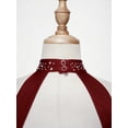 thumbnail image 5 of TSSOE Girls Sequins Ballet Dance Lyrical High Low Chiffon Dress Kids Leotard with Irregular Skirt Costume Burgundy 16, 5 of 7