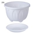 thumbnail image 1 of Flower Pot Nice-looking Fashion Lightweight Plastic Flower Vegetable Planters Pot With Tray For Home, 1 of 5