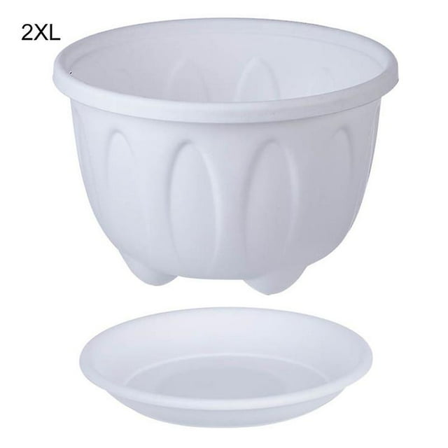 Flower Pot Nice-looking Fashion Lightweight Plastic Flower Vegetable Planters Pot With Tray For Home