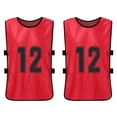 thumbnail image 2 of Chaleco 12 PCS Adultos Fútbol Pinnies Jerseys del equipo de fútbol de secado rápido Deportes juvenil Tomshoo Chaleco, 2 of 7