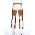 thumbnail image 4 of CHICTRY Pantalon Chaps de Moto Cowboy pour Hommes à Franges avec Boucles Ajustables Pantalon Chaps Costume Hippie Brun P, 4 of 7