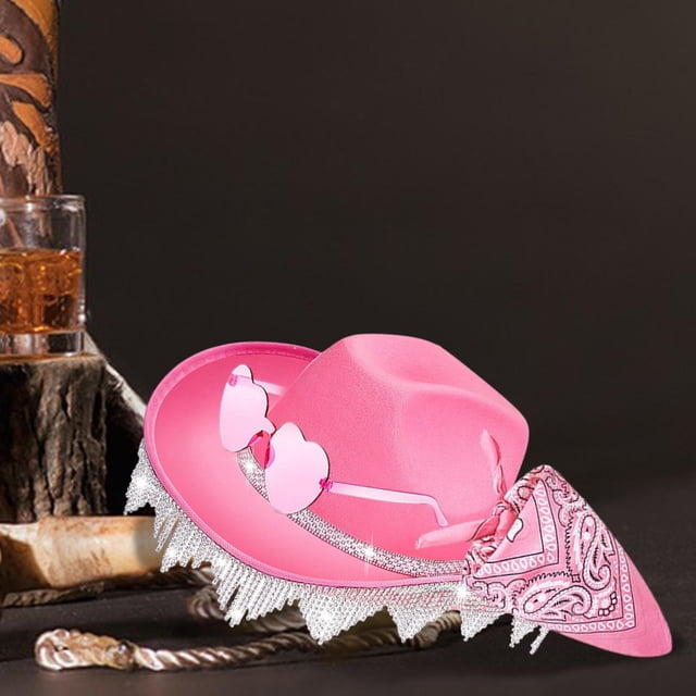 Sombrero Vaquero Fernando Borlas con Pañuelo y Gafas de Sol