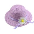 thumbnail image 1 of Sombrero de hierba con flores para niña (circunferencia del sombrero 52-54 cm, morado), lindo sombrero para el sol con flores, sombrero de playa de verano, sombrero de hierba para niña, conjunto de s, 1 of 5