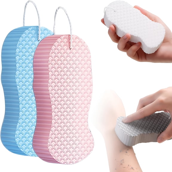 ACDANC Exfoliating Sponge,3D Super Soft Bath Sponge,for Body Dead Skin Remover,Skin Friendly and Reusable for Adults and Children