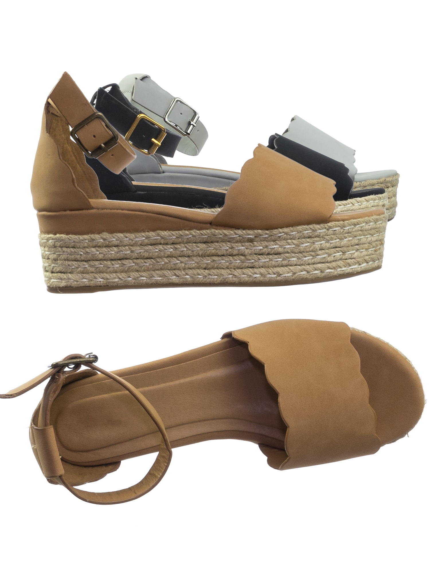 scallop platform sandal