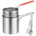 thumbnail image 2 of Wekvgz Deep Fryer Pot 304 Stainless Steel Deep Fryer with Strainer Basket and Riveted Handle Mini Deep Oil Fryer Multifunctional Outdoor Cooking Fryer for Kitchen Dining Room Camping Picnic, 2 of 11