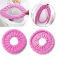 thumbnail image 3 of LNKOO 3 Pcs Thicken Toilet seat Cover Cushion Pads Luxury Toilets Warm Toilet seat Covers Warm Toilet Seat Mat Super Warm Universal, 3 of 6