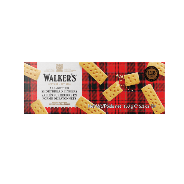Walker's - Doigts sablés de Walker's Doigts sablés de Walker's. Les plus fins et purs doigts sablés de beurre au monde, cuits dans les hautes terres écossaises avec seulement quatre ingrédients naturels