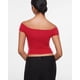 thumbnail image 4 of Blusa para Mujer INLYRIC Hombros Descubiertos Suave Roja Talla M, 4 of 6