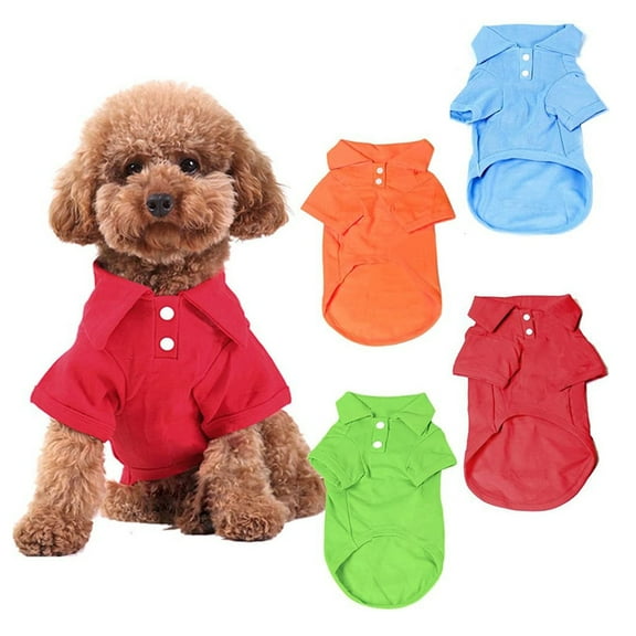 Pet clothing Teddy Golden Retriever clothes dog clothes Teddy Chihuahua polo shirt(4PCS)