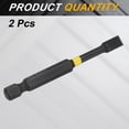 thumbnail image 3 of Uxcell 2pcs SL6 Slotted Impact Screwdriver Bits 1/4" Hex Shank 2.8" Long Magnetic Bit, 3 of 7