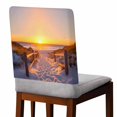 thumbnail image 2 of Summer Beach Chair Back Covers, Removable Chair Covers for Dining Chairs Set of 4, Washable Chairs Slipcovers Back Seat Protector for Wedding Party 19"x20", 2 of 9
