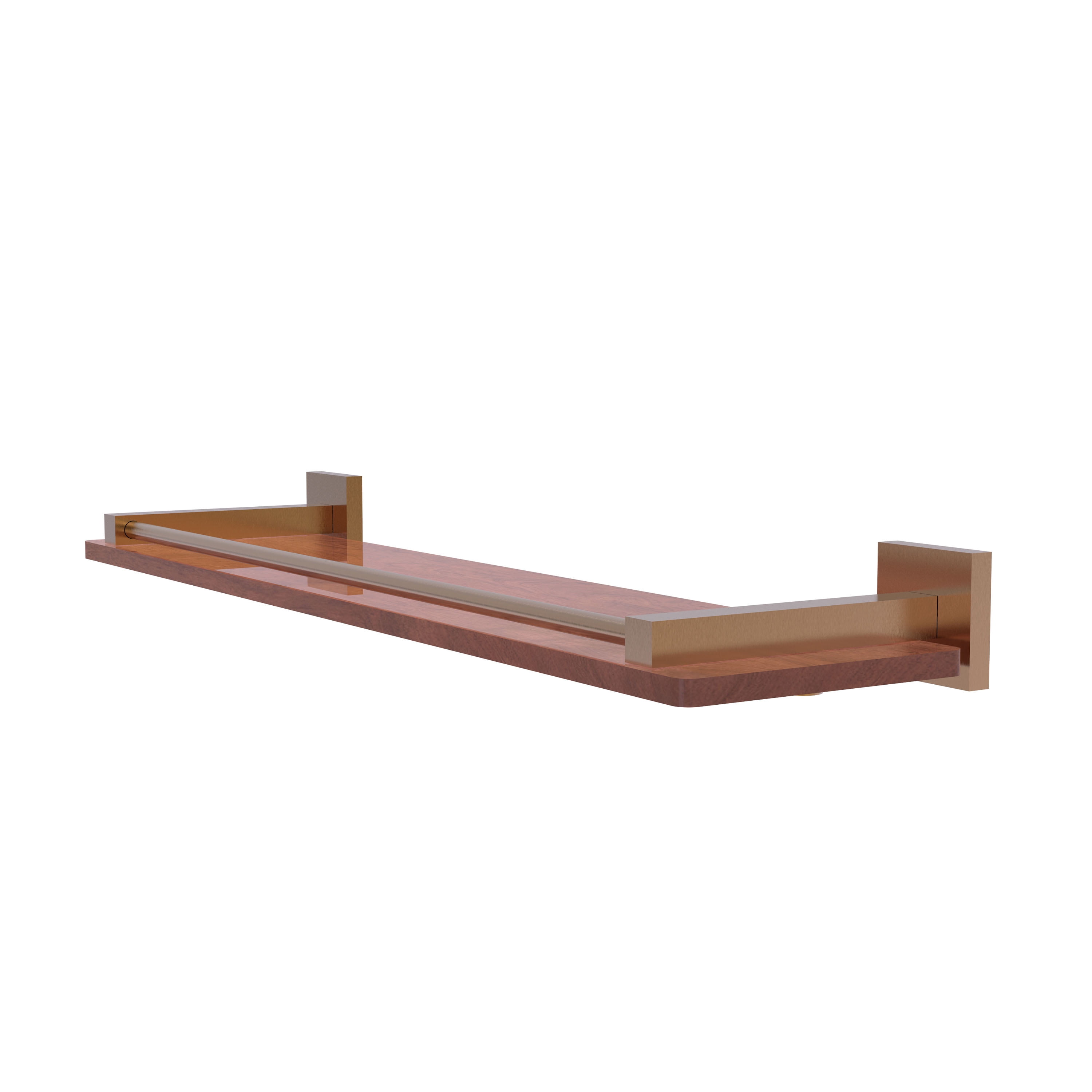 Allied Brass Montero Collection 16 in. Solid IPE Ironwood Shelf with Integrated