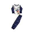 thumbnail image 3 of Family Matching Christmas Pajamas Sets Long Sleeve Elk Print Tops + Snowflake Print Pants, 3 of 9