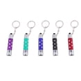 thumbnail image 1 of EeaseMX 5 llaveros con linterna, llavero portátil LED, llavero decorativo, pequeño regalo para hombres y mujeres (rojo, morado, verde, azul y negro), 1 of 7