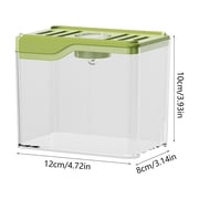 Small Multifunctional Aesthetic Goldfish Tank,Betta Fish Tank, 0.25 Gallon Mini Plastic Quadrate Aquariums,Plastic Rectangular Fish Tank,for Baby Shrimp,Betta,Clownfish,Guppy,Lid Included(Green)