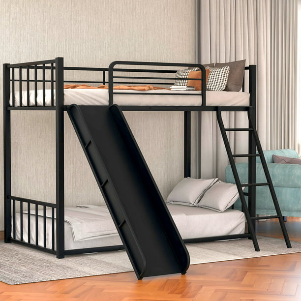 Euroco Metal Bunk Bed Twin Over, Are Metal Bunk Beds Better Than Wood