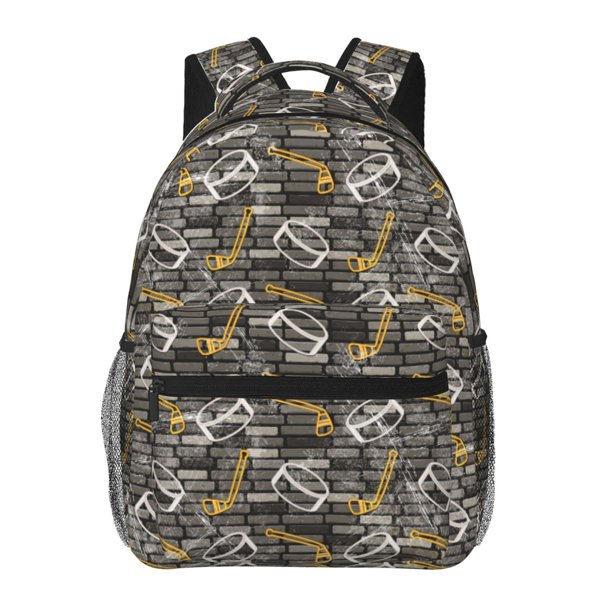 Balery Hockey1 Mochila Escolar Impresa, Mochila Ligera para Viajes Casual, Mochila Duradera y Cómoda Multifuncional, Mochila para Laptop-One Size