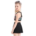 thumbnail image 3 of Girls 2 Piece Tankini Swimsuit Summer Boyshort Girls Bathing Suit with Shorts with Beach Skirt Swimwear 5-16 Years, 3 of 5