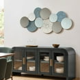 thumbnail image 3 of LuxenHome Distressed Multi-Color Pastels 47.4-Inch Wide Abstract Metal Wall Décor, 3 of 10