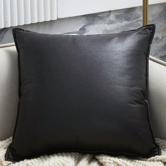 XmhyTop Decorative Pillow, 40x40cm black Plain Throw Pillow, 1 Pack Throw Pillow Set with Tech Fabric Cover & PP Cotton Filling, Soft Cushion for Sofa, Living Room