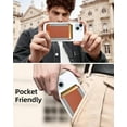 thumbnail image 2 of MagSafe Card Holder Wallet for iPhone 16/15/14/13/12 Series, Credit Card Holder, Leather Wallets Stick on Wallet for Phone Case, Brown&Gray, 2 of 9
