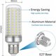 thumbnail image 2 of Bombilla LED de maíz E27 de 30 W, AC175-265 V, blanco frío 6000 K 2500 lm, no regulable, equivalente a bombilla halógena de 300 W, bombilla LED de maíz para lámparas de araña, luces de, 2 of 5