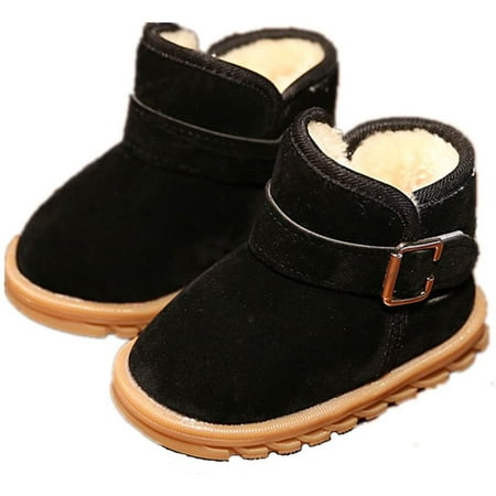 

Toddler Baby Boy Girl Thick Outdoor Snow Boot Anti-Slip Fur Lined Booties