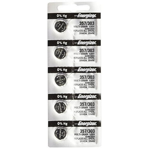 Energizer 357/303 Zero Mercury Batteries , 12 Pack