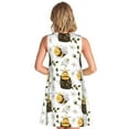 thumbnail image 2 of Bixox Robe Sans Manches à Imprimé Abeille et Insecte pour Femmes avec Poches, Robe Décontractée Longueur Genou pour l'Été-Petite, 2 of 7