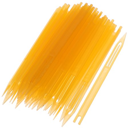 Fishing Net Weaving Shuttles with Plastic Material for Repairing Tools Khaki Color 40pcs