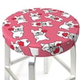 thumbnail image 6 of Goofa French Bulldog Printed Stool Covers Round, Waterproof Round Bar Stool Covers Anti-Slip Round Bar Stool Seat Cover with Elastic Bands Durable -, 6 of 7