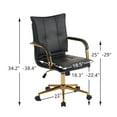 thumbnail image 6 of MOJAY PU Leather Ergonomic Executive Office Chair, Swivel Desk Chair with Padded Armrest,  Black, 6 of 7