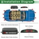 thumbnail image 3 of Sistema de radar de reversa Unique Bargains Sensores de estacionamiento traseros 2 sensores de estacionamiento, 3 of 7