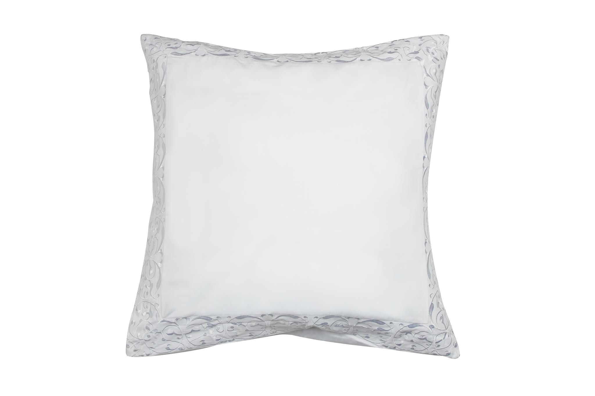 Single Taupe 1 Euro/Square Size Pillow Sham with Metallic Accent 26in x 26in 