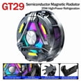thumbnail image 2 of GT29 Mobile Phone Tablet Semiconductor Radiator Magnetic/Back-clip 2 In 1 Cooling Fan RGB Lighting Game Cooler for IPad/Android, 2 of 7