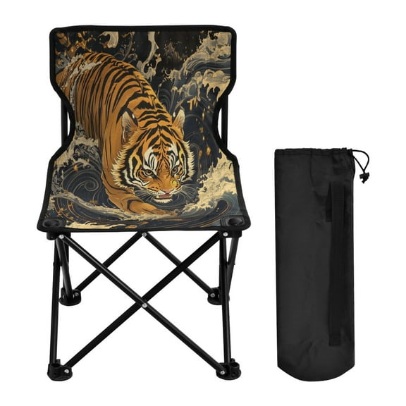BZSMCE Camping Chairs Modern Surging Fury Pattern Folding chair