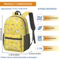 thumbnail image 3 of Unicorn and Heart Yellow Pattern 17" School Backpacks for Teens,Waterproof Oxford Fabric,S-Shape Padded Straps for School,Travel,Hiking,Camping, 3 of 6