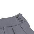 thumbnail image 4 of Bienzoe Girl's Classical Pleated School Uniform Dance Skirt Grey Size 12, 4 of 5