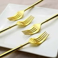 thumbnail image 2 of Efavormart 24 Pack | 8" Gold Heavy Duty Plastic Forks, Disposable Premium Plastic Silverware, 2 of 11