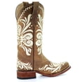 thumbnail image 2 of CORRAL Adult Female Circle G Tan Embroidery Sq. Toe Boots, Size: 7, Width: W (L5409-LD-W-7), 2 of 7