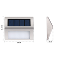 thumbnail image 2 of Paquete de 6 luces LED solares de acero inoxidable para exteriores, modernas para cubiertas, escaleras, patios y jardines, 2 of 5