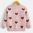thumbnail image 4 of REDARER Girls Knitted Sweater Long Sleeve Soft Casual Pullover Top with Heart Design for Toddler and Daily Wear,Size:4-5 Years, 4 of 6